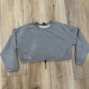 Gray Crop Sweatshirt